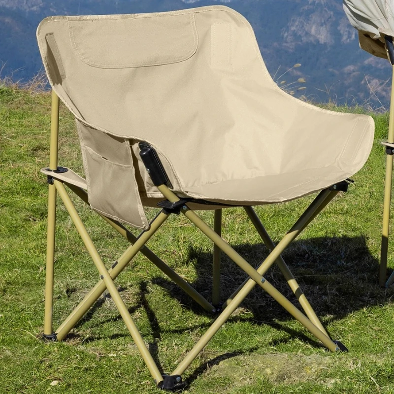 

Складной стул для патио, домашний уличный портативный стул, стальной каркас, удобное сиденье, хорошая весовая вместимость, мебель Cadeira De Praias