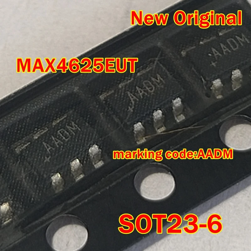 

1pcs to 100pcs MAX4625EUT New Original SOT23-6 marking code:AADM 1з, Low-Voltage, Single-Supply SPDT Analog Switches
