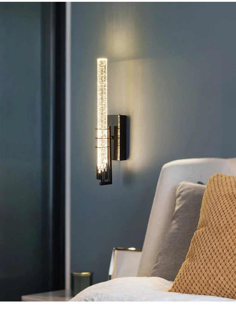 Modern Bubble Crystal Wall Lamps Indoor Lighting For Living Room Bedroom Study Background Wall Sconces Light
