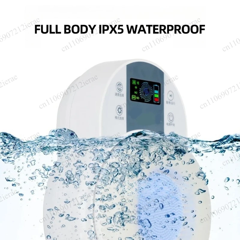 Household Wall Hanging Electric Shower Massager Full Auto Back Rubbing Brush Waterproof Bath Exfoliation Cleaning Tool