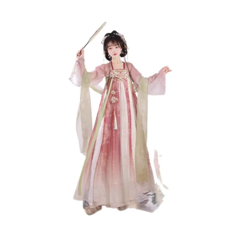 Взрослый Hanfu тяжелая промышленность вышивка длиной до груди ruqun фотография женский сказочный комплект