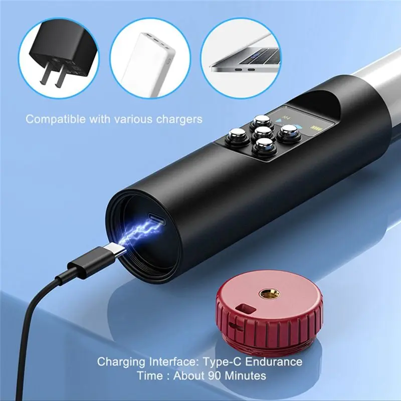 morning 3000-6000K Color Temperature RGB Fill Light Stick Live Photo Ambient Light Handheld Diving LED Color Light Stick