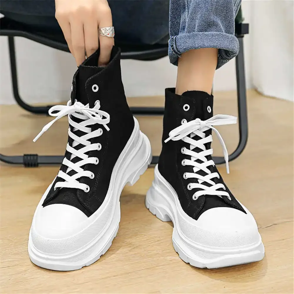 High Cut With Lacing Black Shoes Men Sneakers Casual Men's Loafers Shoes Best Selling Products Sport Athlete Low Prices