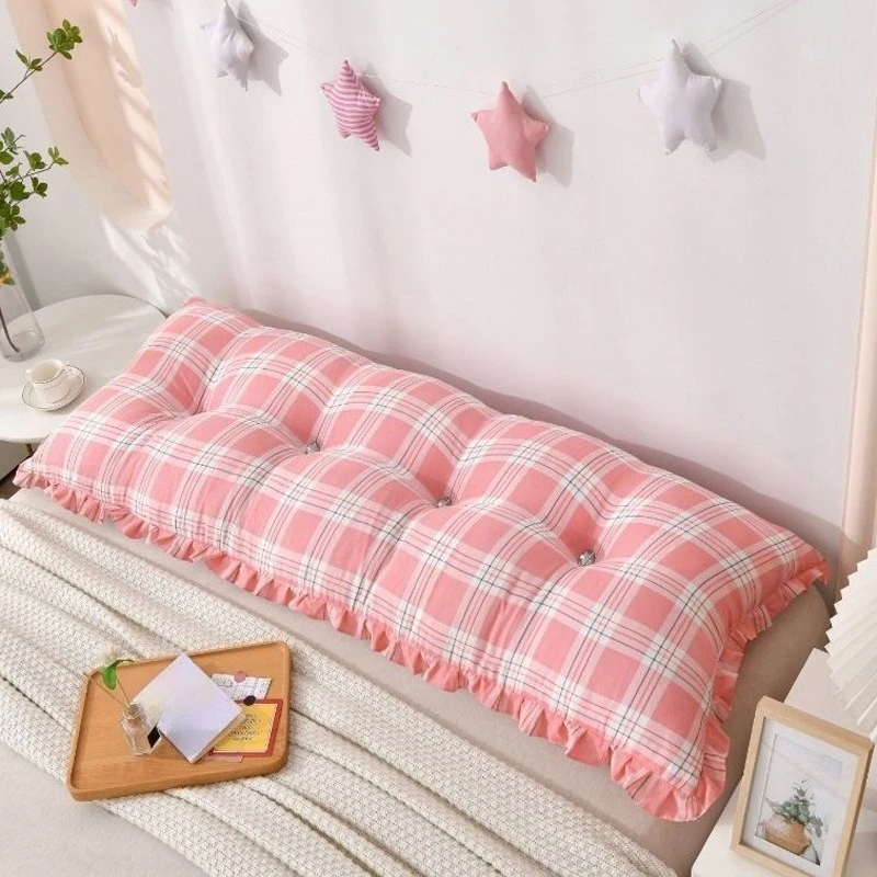 New Nordic Style Bedhead Cushions Solid Color Anti-collision Soft  Large Backrest Removable Washable Reading Lumbar Cushion 쿠션