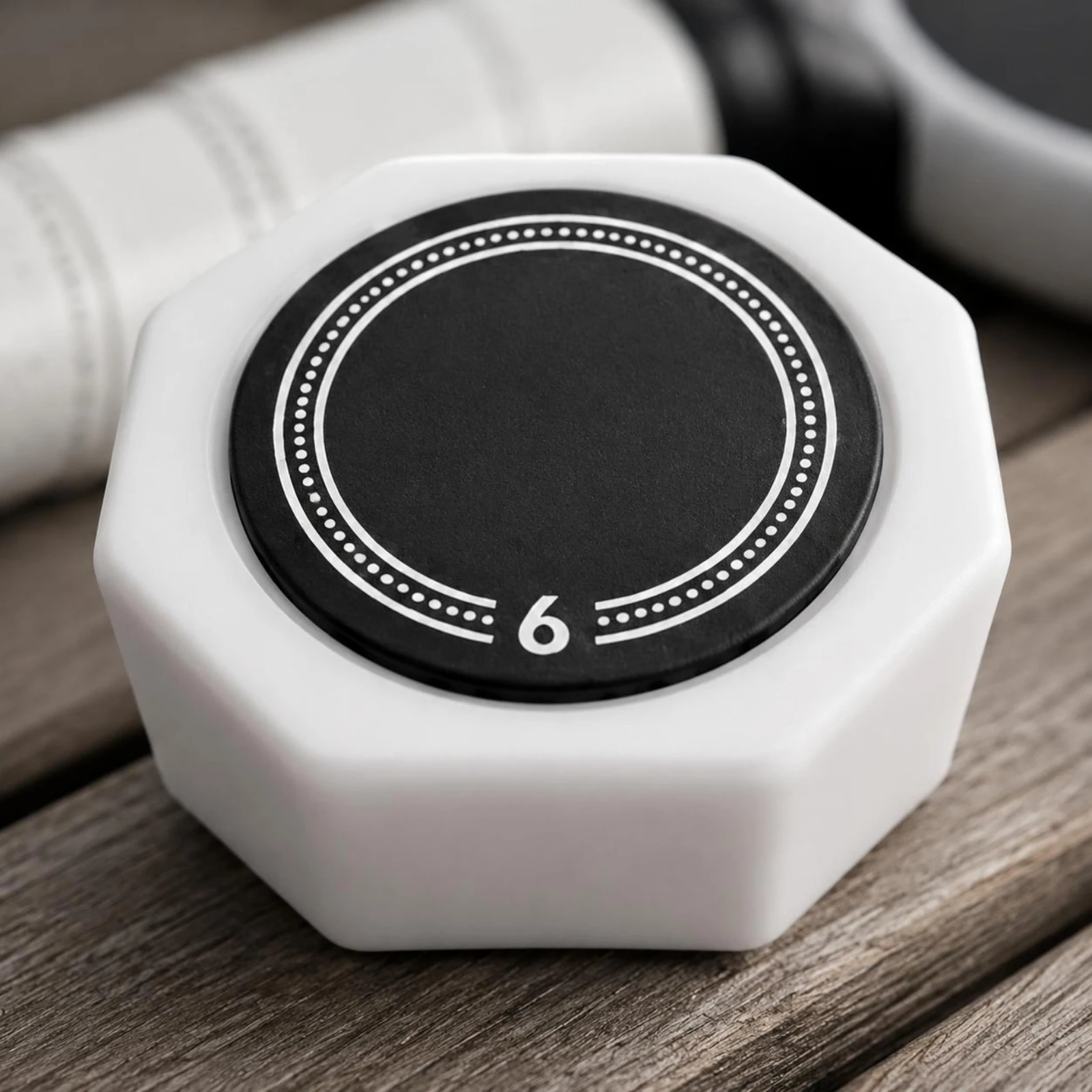 

Pickleball Paddle Weight Block Stainless Steel End Cap Weight Insert Sports Gear Accessory Octagonal Concentric Circular Pattern