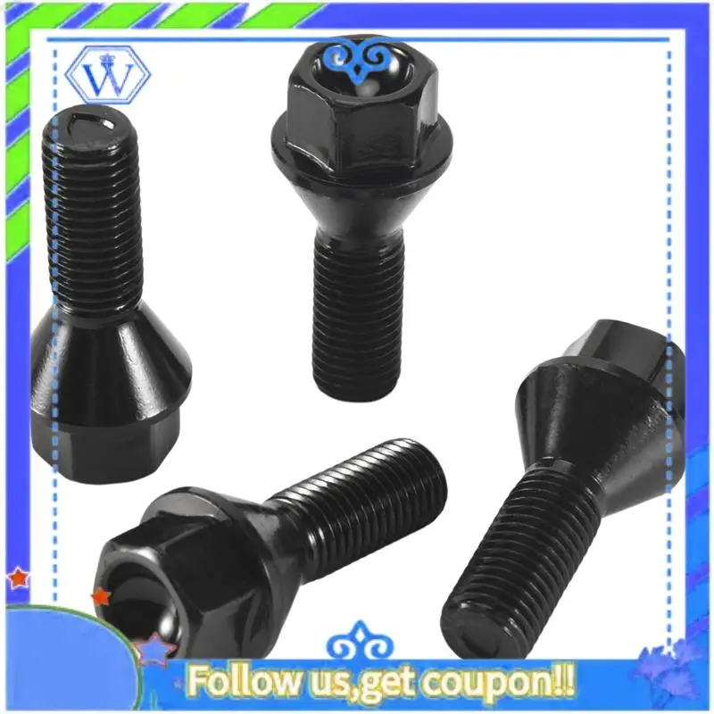 

M46K-4Pcs Black Wheel Bolt Lug Nut For BMW E30 E36 E46 E60 E90 36136781150