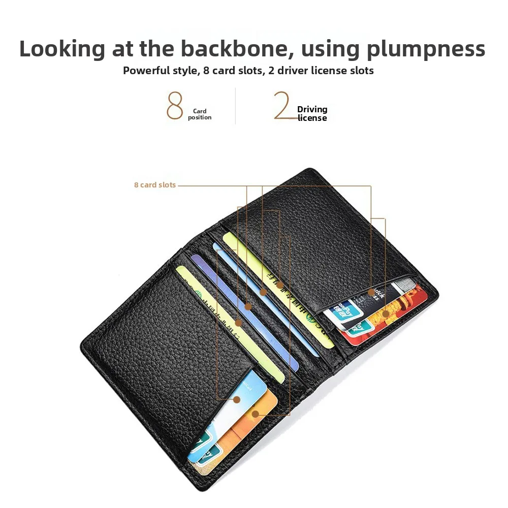 

Простой кожаный мужской держатель для карт Портативный многофункциональный держатель для кредитных карт RFID-блокировка Минималистичный держатель для удостоверений личности Унисекс