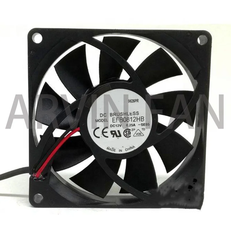 

EFB0812HB 8CM 80MM 8015 80*80*15MM 12V 0.25A 4 Line Ball Bearing Server Inverter Cooling Fan