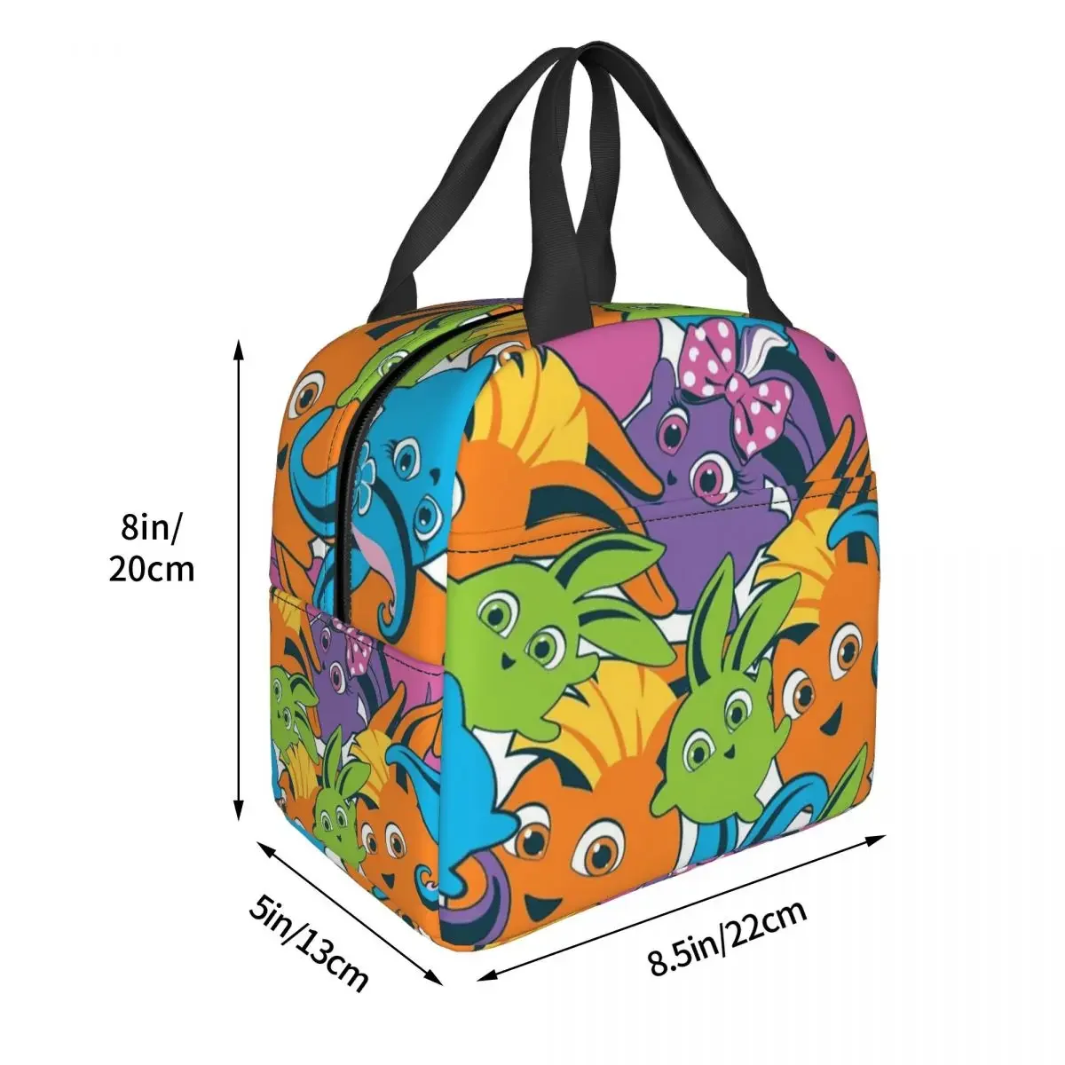 Sunny Bunnies Lunch Bags Insulated Bento Box Portable Lunch Tote Resuable Picnic Bag Cooler Thermal Bag for Woman Student Office