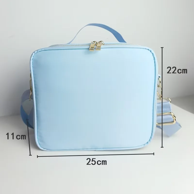 Nylon Lunch Bag Cooler Bag Thermal Bag Portable Lunch Box Ice Pack Tote Food Picnic Bags Color Lunch Bag Back-to-school Gift