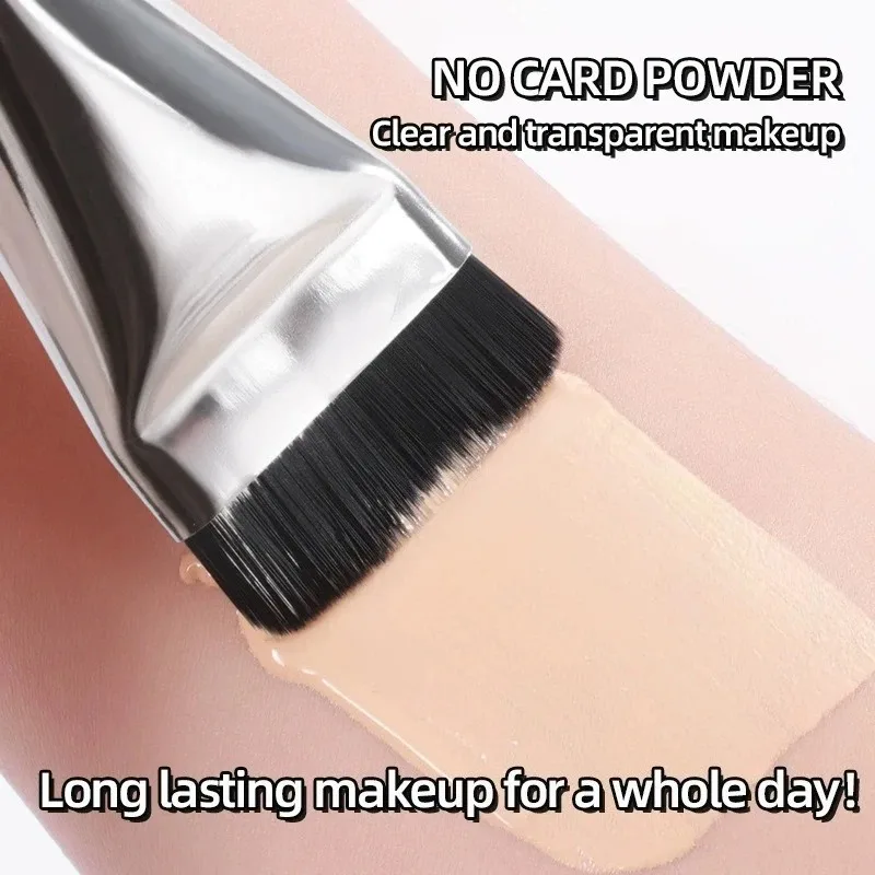 Palette de mélange de maquillage, brosse de fond de teint Ultra fine avec spatule, mélangeur de bouffées cosmétiques, brosse plate pour Contour du visage, outils de maquillage