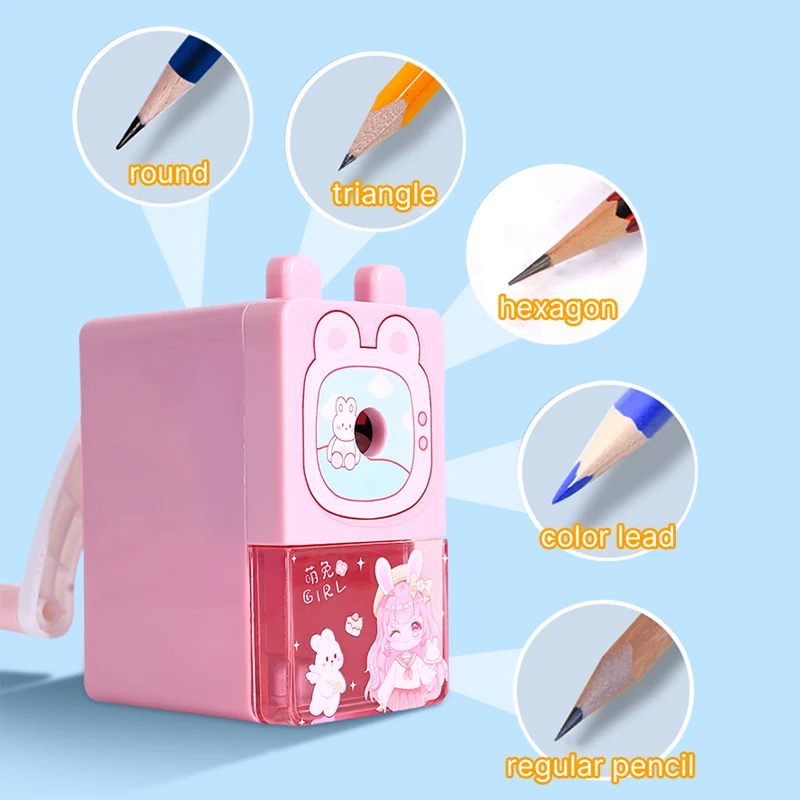 1pcs Multi-Function Kawaii Cute Cartoon Pencil Sharpener for Colored Pencils for Kids School Office Stationery