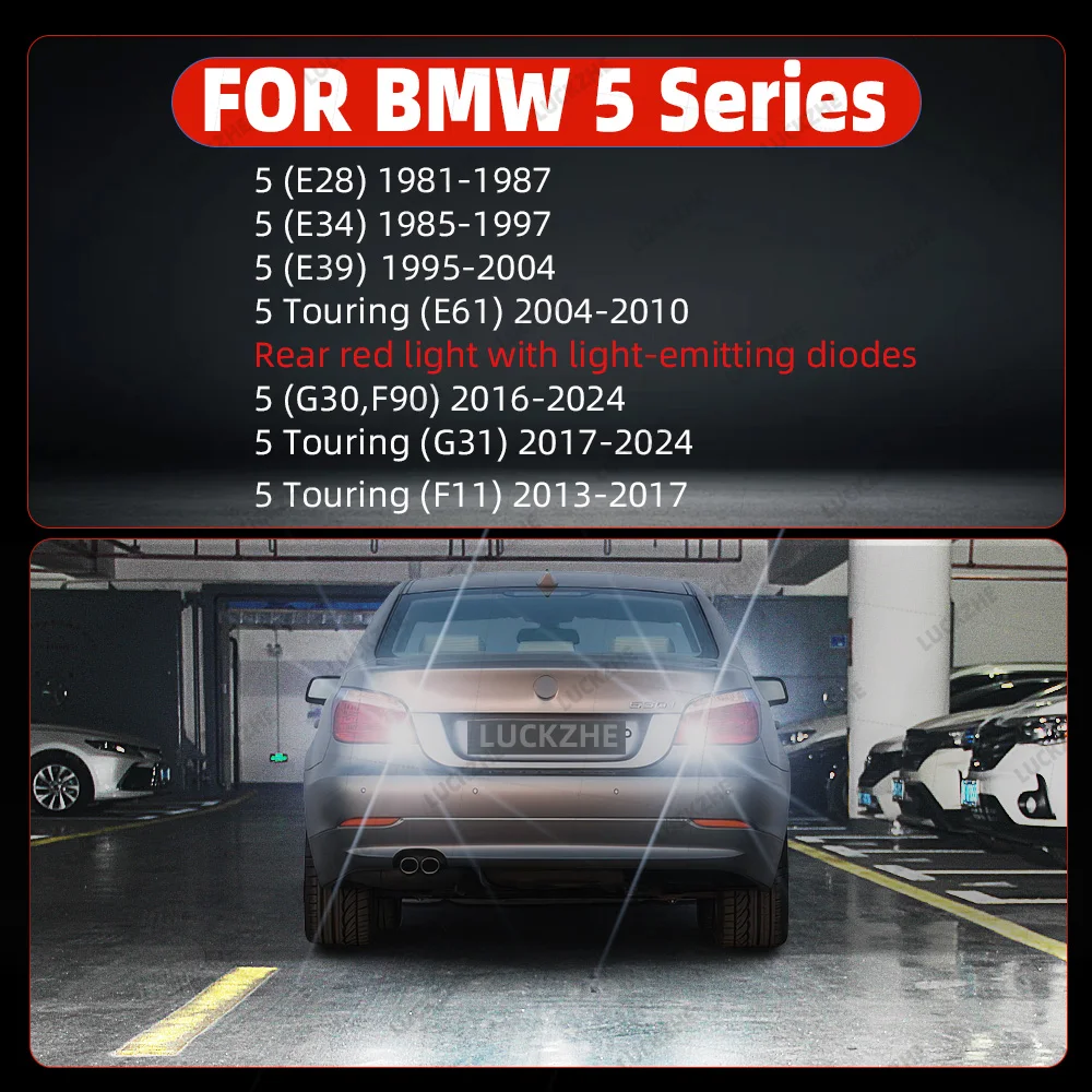 2 قطعة ل BMW 5 سلسلة E28 E34 E39 E61 G30 G31 F90 1981-2018 2019 2020 2021 2022 2023 2024 احتياطية المصباح الكهربي سيارة عكس الضوء #2