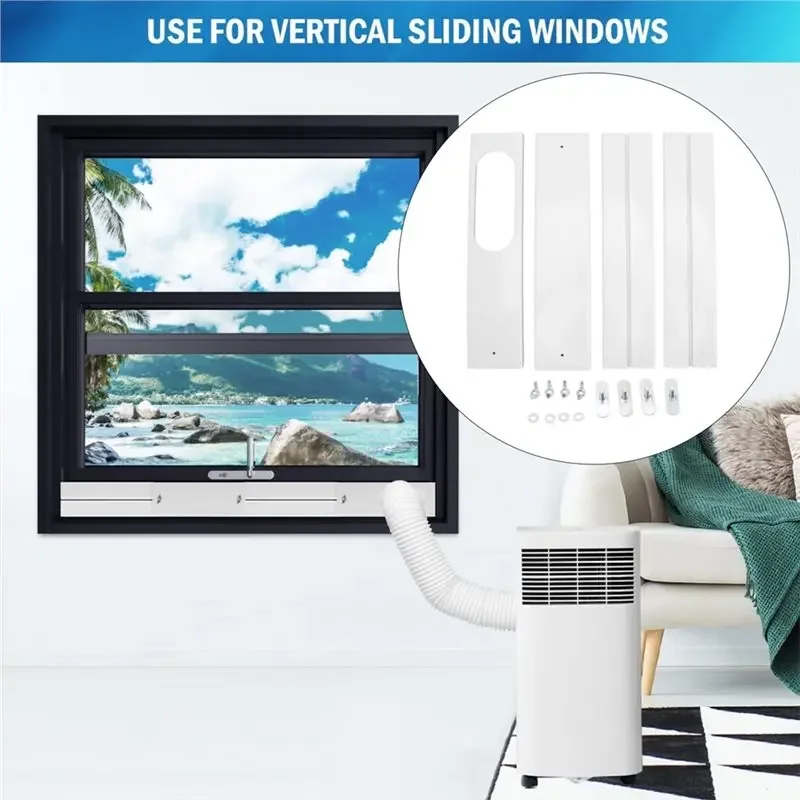 [B25B!】 4PCS Portable Air Conditioner Window Kit Sliding Window Sealing Panels Universal AC Vent Kit Easy Install No Drilling