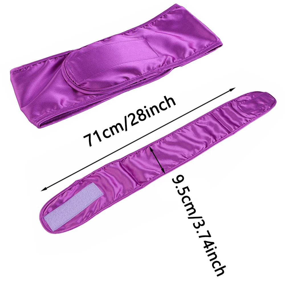 Nieuwe Vrouwen Zacht Zijdeachtig Satijnen Hoofdband Verstelbare Sport Haarband Yoga Spa Bad Douche Wash Face Make-Up Cosmetische Brede Hoofdband