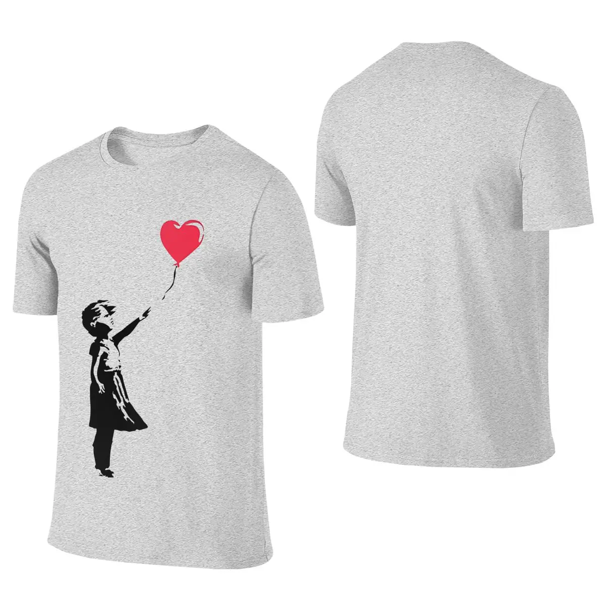 Banksy Girl With Balloon Casual Reversible T-shirt Street Trendy Cool   Women's T-shirts