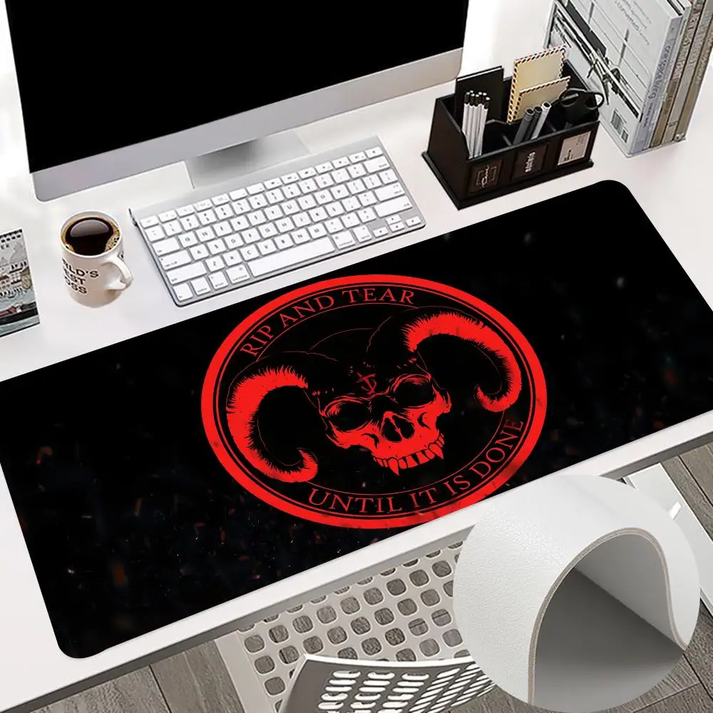 D-Devil S-Satan Mouse keyboard Pad 900x400mm Keyboard PC Desk Pads HD Printing Computer Double Sided Leather Non-slip PU Mouse P