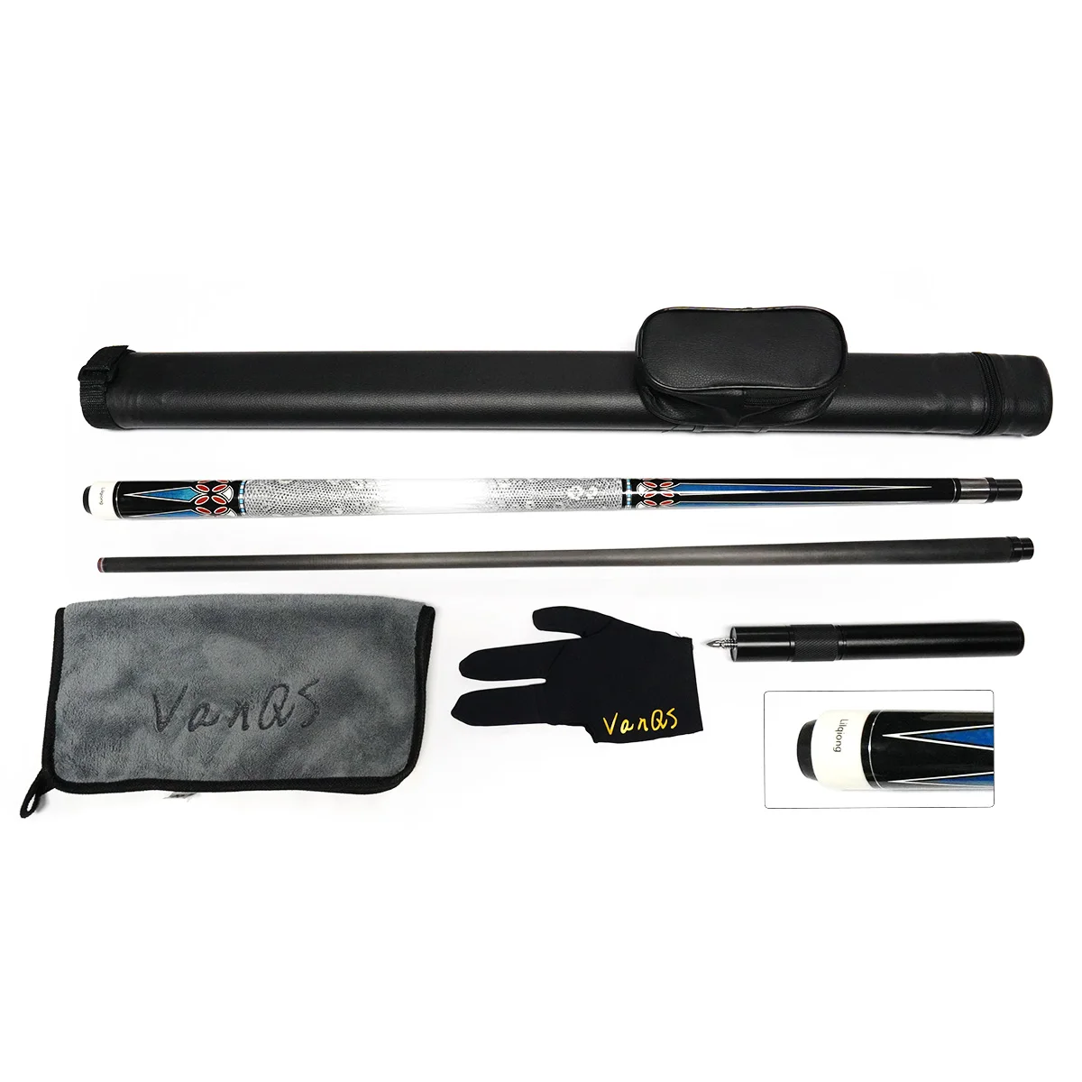 Unilock Billiard Carbon FiberHigh Quality Pool Cue Christmas gift Kit With Leather Grip And Extension+bag+glove+cleaning Towel