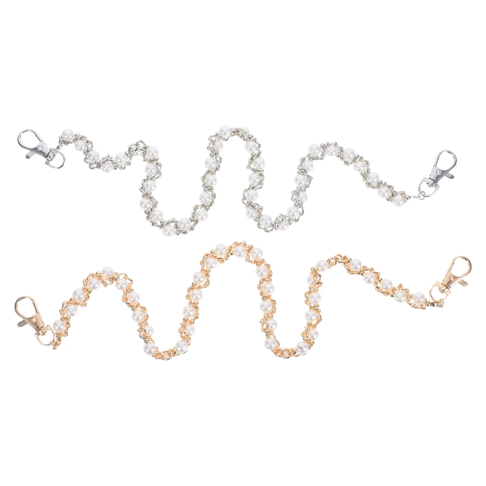 2 шт., цепочка для брюк в стиле хип-хоп, джинсовые цепочки в стиле панк для мужчин и женщин - цепочка для брюк с искусственным жемчугом, 52 см, модная модная талия