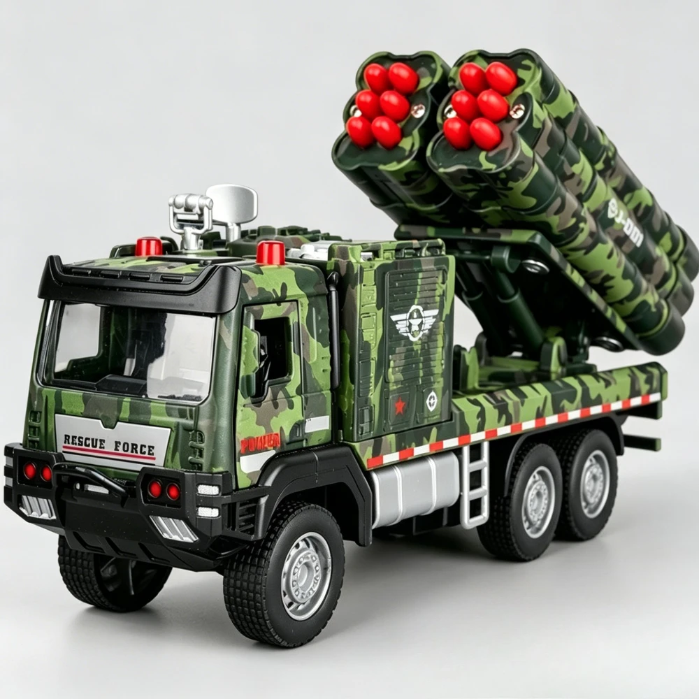 

1:32 Scale Missile Vehicle Model Car Toy Movable Parts Doors Opened Alloy Military Vehicles Models Toys Table Top Decoration