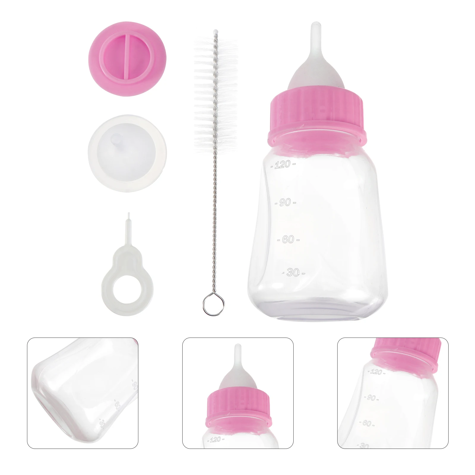 

1set 1Set Cat Dog Nursing Bottle 120Ml Food Grade Bite Resistant Feeding Kit For Puppies Kittens With Cleaning Brush Pet Nurser