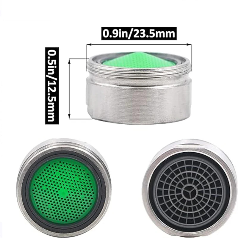 4 Pcs Chrome Black Water Saving Replaceable Filter Mixing Spout 24/20mm Threaded Bathroom Faucet Aerator bathroom accessories
