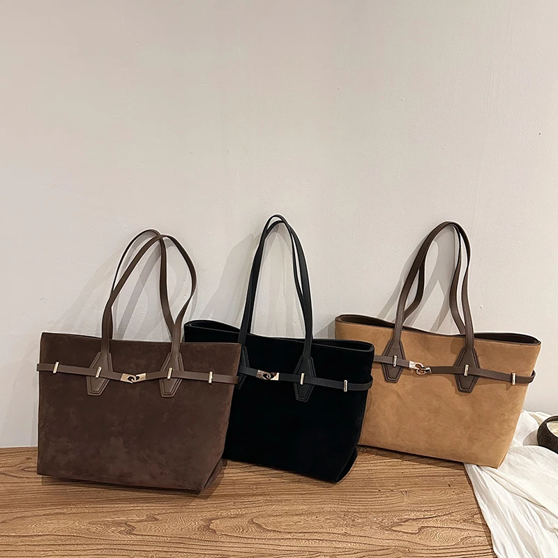 سعة كبيرة جودة فو الجلد المدبوغ حقيبة كتف الصلبة الخصر حقيبة يد عادية رائجة البيع حقائب للنساء Bolsas Femininas #6