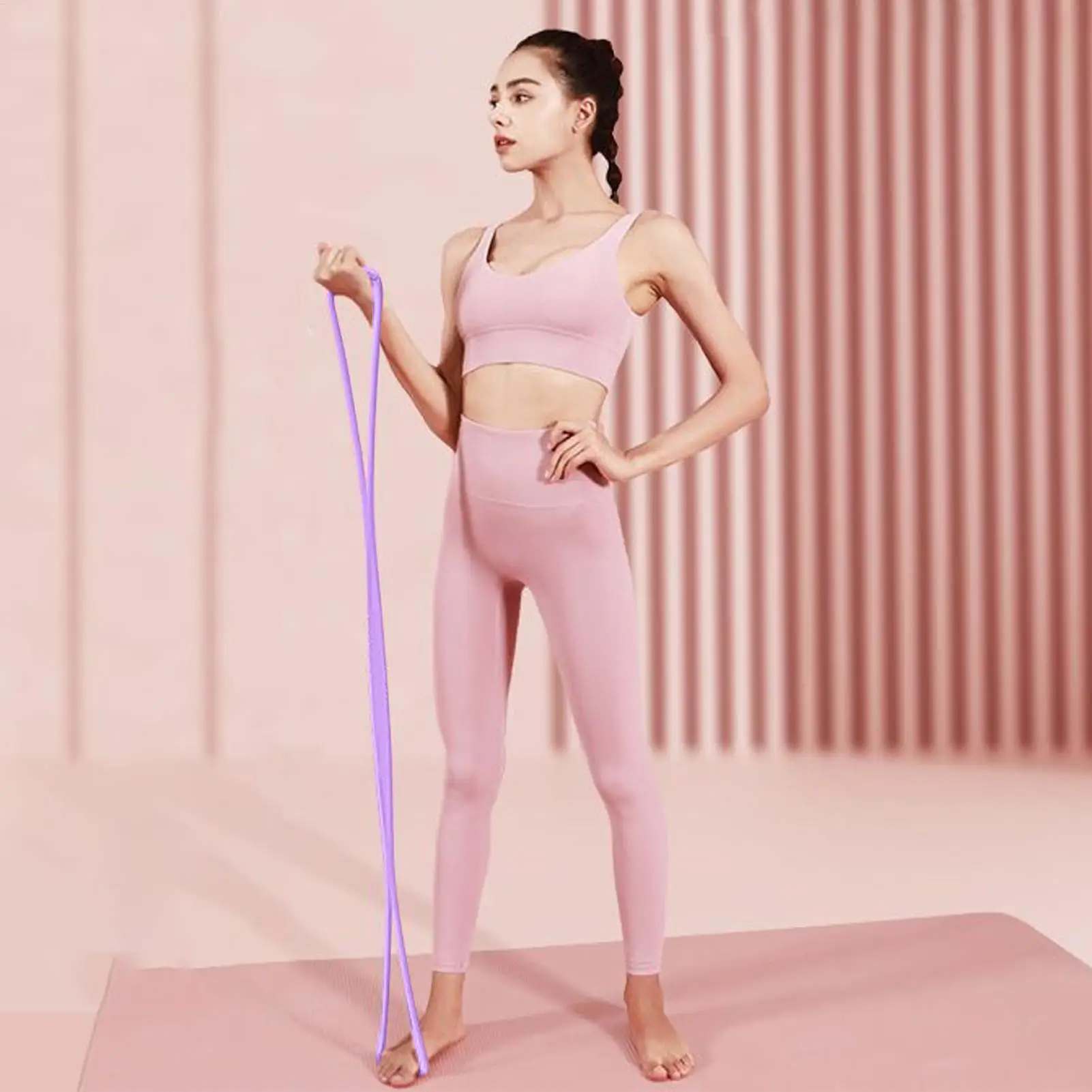 Stretchy Bands for Exercise Figure 8 Resistance Exercise Bands Body Stretching Flexbands Tension Rope Arm Exerciser Chest