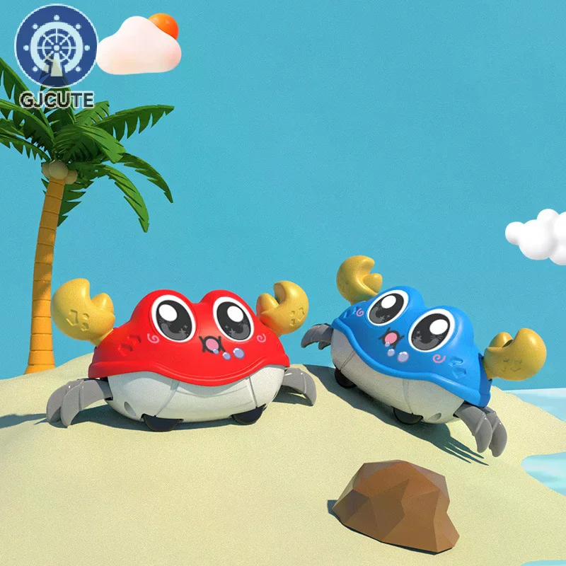 Kinderplezier Dubbele lus Hardlopen Cartoon Krab Ouder-kind interactie Traagheid Kruipspeelgoed Cadeaus voor jongens en meisjes