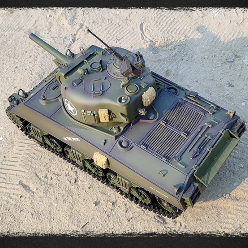 2024 Rc Tank serbatoio telecomandato 1: 16 modello americano M4a3 3898-1 con canna di pistola telescopica multifunzionale giocattoli da combattimento per ragazzo