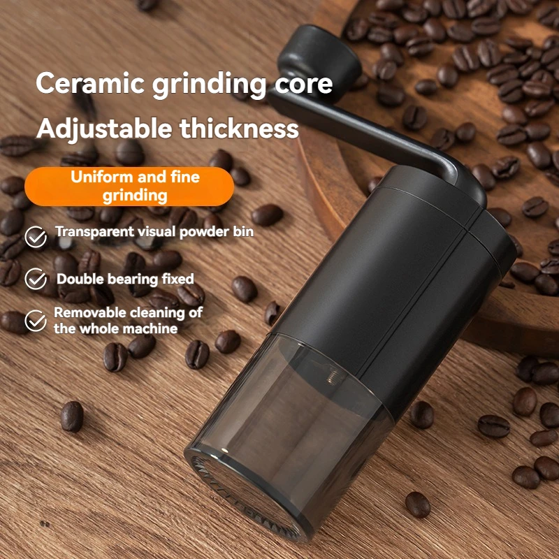 1pc Bearing Adjustable Coffeebe Manual Coffee Grinder Ceramic Grinding Core Professional Double Hand Crank Coffee Grinder Tool