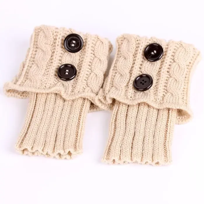 1 Paar gestrickte Woll-Knöchelwärmer für Damen, kurze Fußabdeckungen, gemütliche Winter-Stiefelsocken, Herbst-Strick-Accessoires – Detail 10