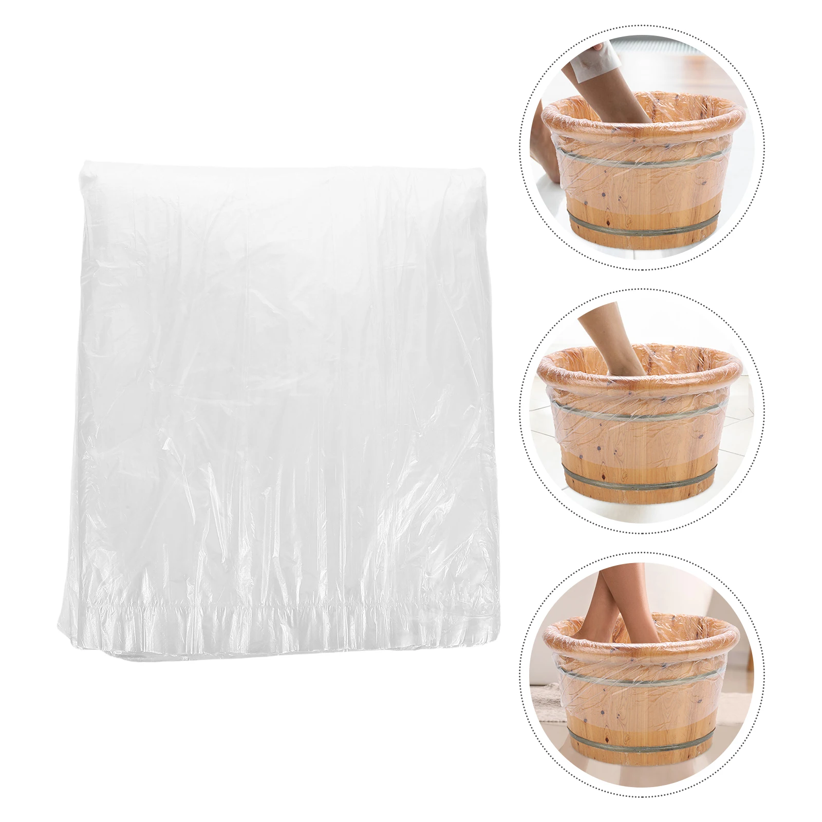 

80pcs Disposable Foot Bath Bags Plastic Liners for Spa Salon Home Use Hygienic Bathtub Cover Foot Soak