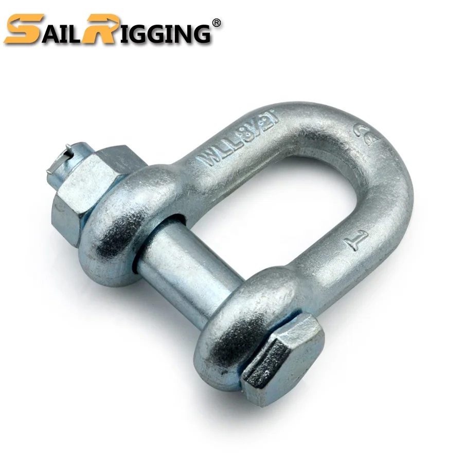 

Drop Forged 4 Inch 150ton G2150 Large D Type Chain Shackle With Bolt and Nut