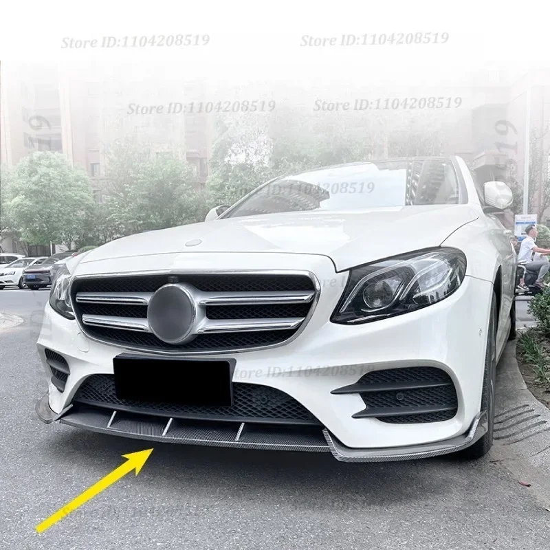 For Mercedes-Benz E-Class W212 E260 E300 AMG (2013-2016) Front Bumper Lip Splitter Spoiler Corner Covers