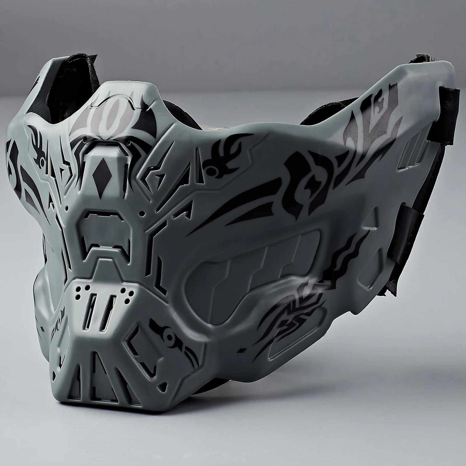 

Маска призрака на Хэллоуин, силиконовая полумаска из ТПЭ, для костюма для косплея на Хэллоуин, страшная тактическая маска