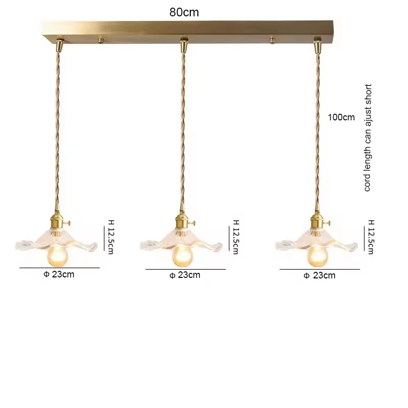 Ramalho Home einfache LED Pendel leuchte Schlafzimmer Wohnzimmer Bar bunte Glas Kupfer Hängelampe Licht Edison Decke Kronleuchter deckenleuchte lampe wohnzimer pendelleuchte nachttischlampe lampen deko 8