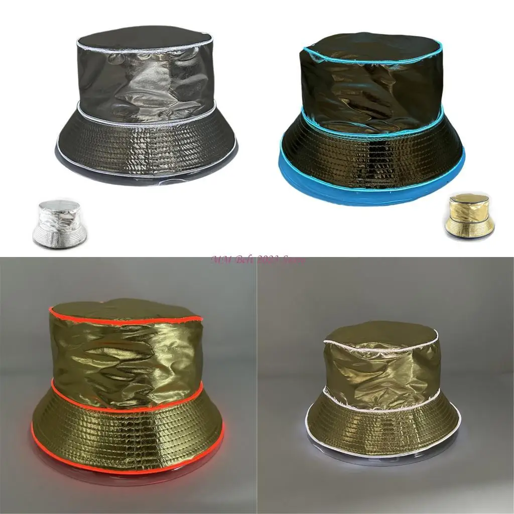 49me-ユニセックス-led-バケットハットライトアップ点滅漁師帽子大人の夜のイベント収集カーニバルパーティードレスアップ小道具