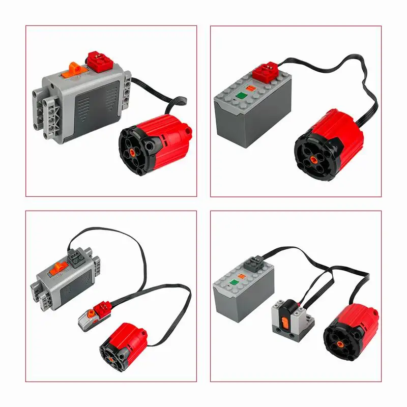 8882 XL Motor Red PLus bloques de construcción piezas de tecnología MOC funciones de energía Motor de potencia para logoeds DIY coche camión Power Up