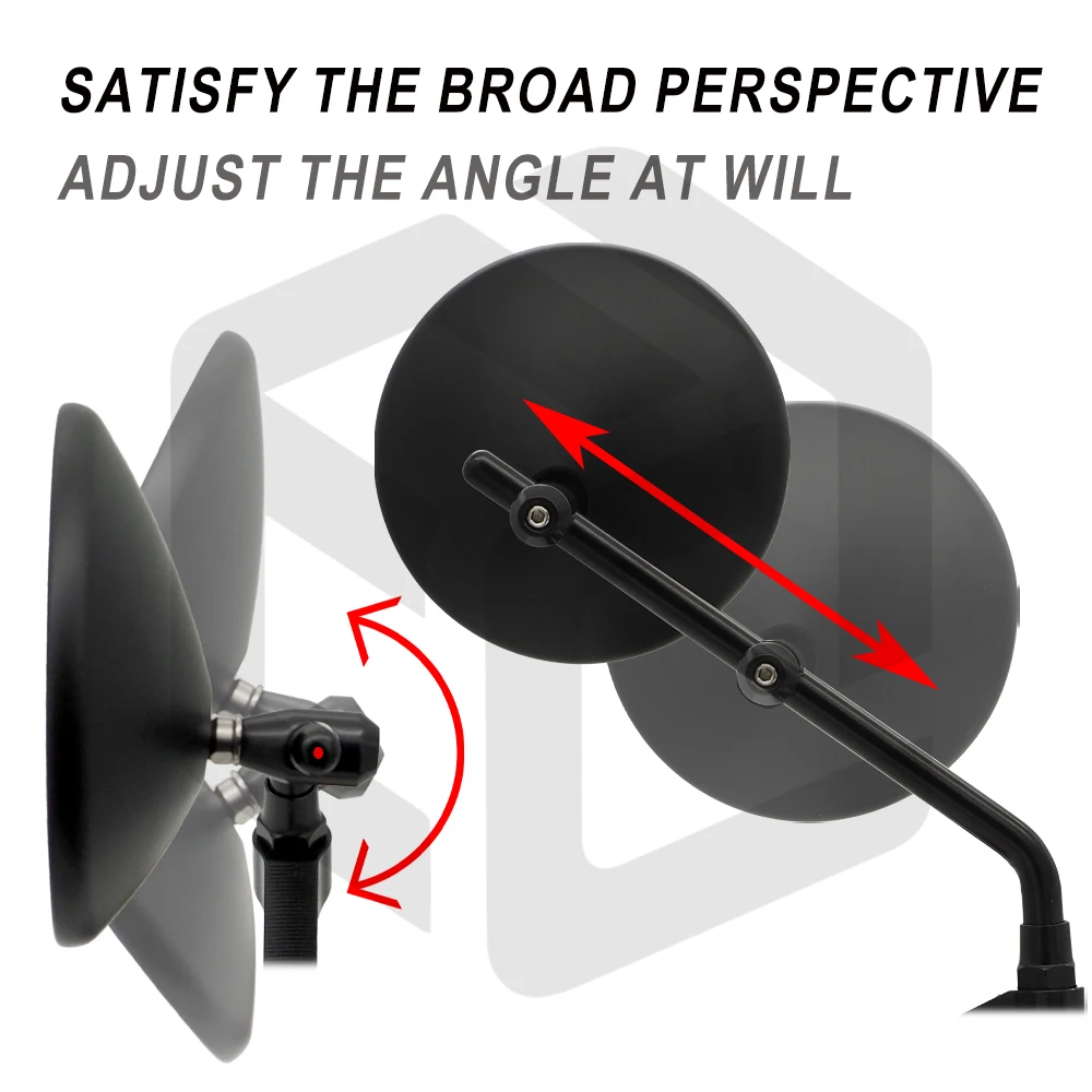 ل CL500 دراجة نارية مكافحة وهج مرآة الرؤية الخلفية مرآة جانبية مرآة مستديرة مرآة الرجعية لهوندا المتمردين 500 1100 300 250 #3