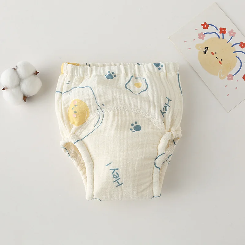 Washable Baby Training Pants Cotton Diapers Bubble Gauze Nappy Breathable Reusable Children's Underwear Toddler Cloth Diapers