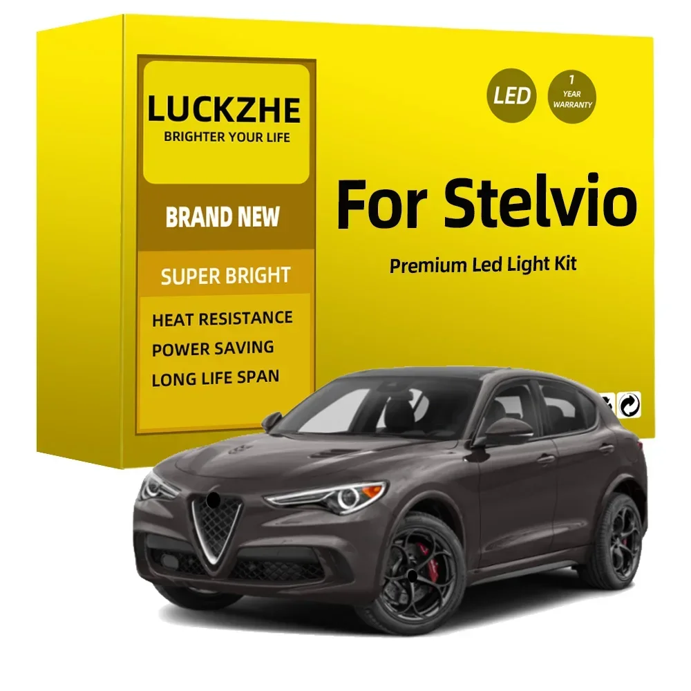 11Pcs Led Interior Light Kit For Alfa Romeo Stelvio 2016 2017 2018 2019 2020 Reading Dome Map Lamp Canbus No Error
