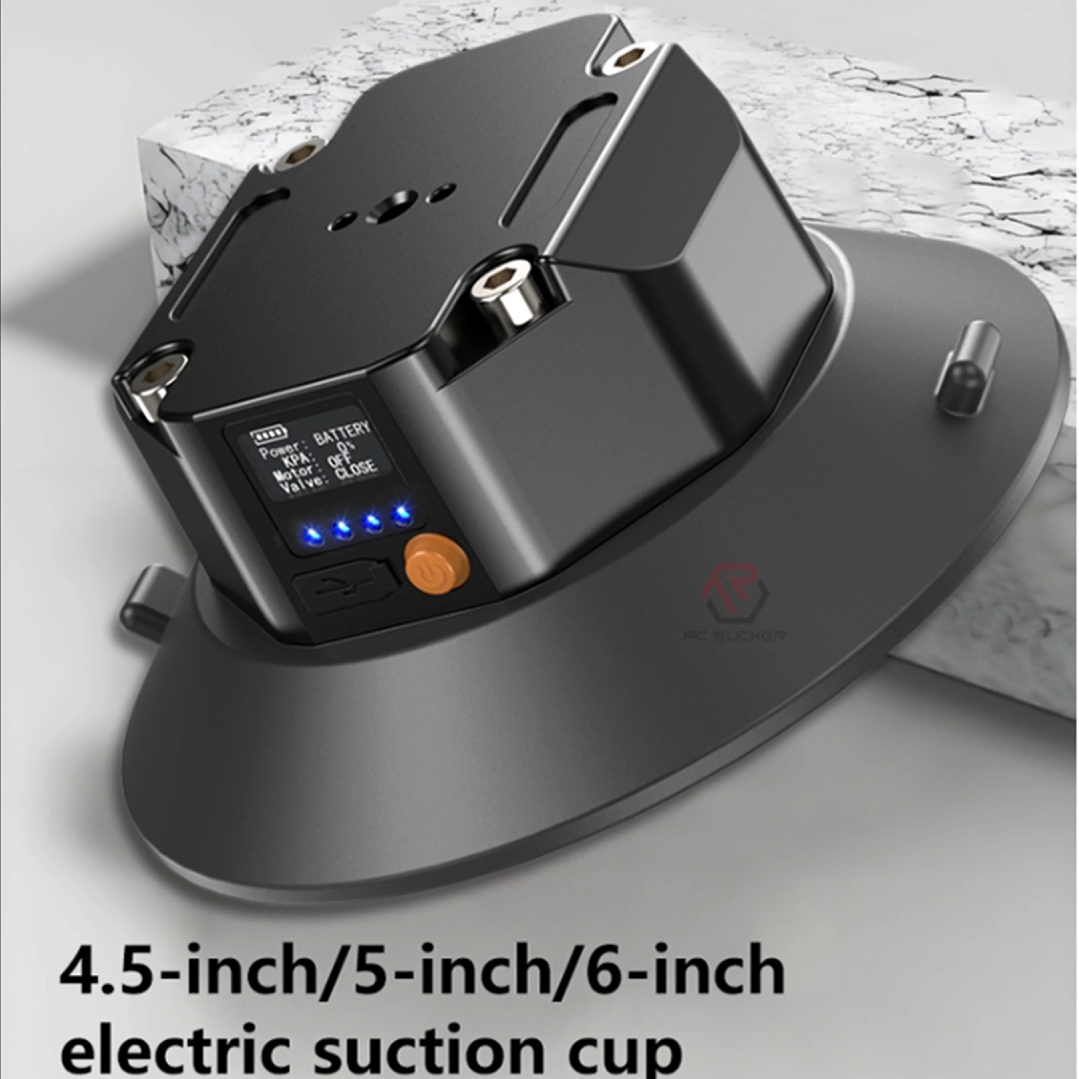 Waterproof IP56 LCD Display 4.5 Inch 6 Inch Suction Cup Mount Base for Selfie Stick Gimbal
