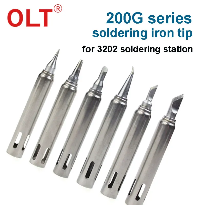 

200G Soldering Tips 200G-1C 2C 3C 4C B K J I 2.4D 3.2D 4.2D For Quick 3202 Soldering Station Replace the soldering tip