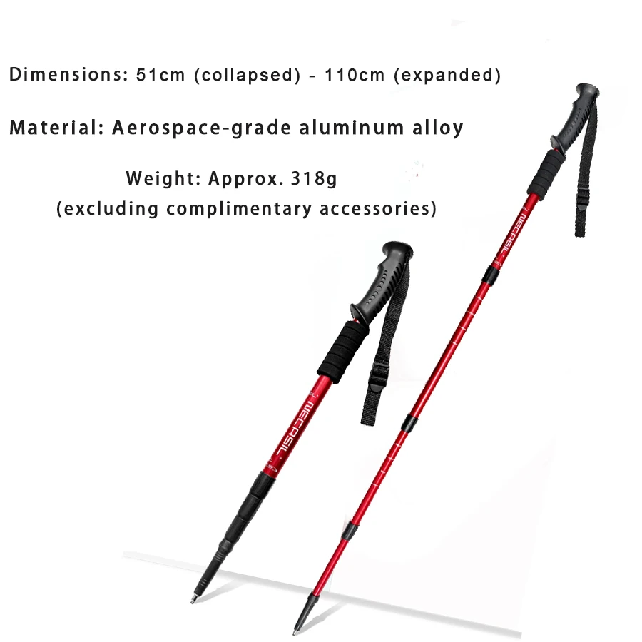 

Trekking Poles - Quick Lock System,Telescopic,Collapsible,Ultralight for Hiking,Camping,Mountaining,Backpacking,Walking,Trekking