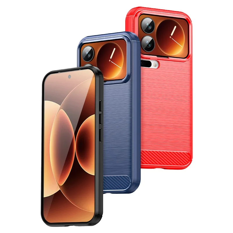 حافظة لهاتف Xiaomi Mi 17 Pro Max حافظة لهاتف Xiaomi 17 Pro Capa مقاومة للصدمات درع ممتص للصدمات من ألياف الكربون خلفي من البولي يوريثان الناعم Fundas Xiaomi 17