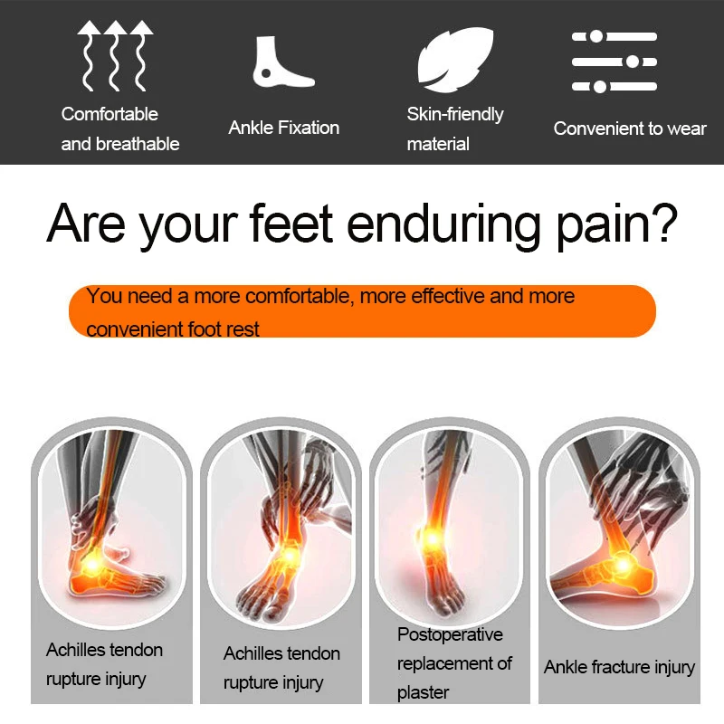 Adjustable Breathable Ankle Foot Fracture Support Brace Stabilizer Fixation Ankle Fracture Sprain Protector Ankle Fixing Splint