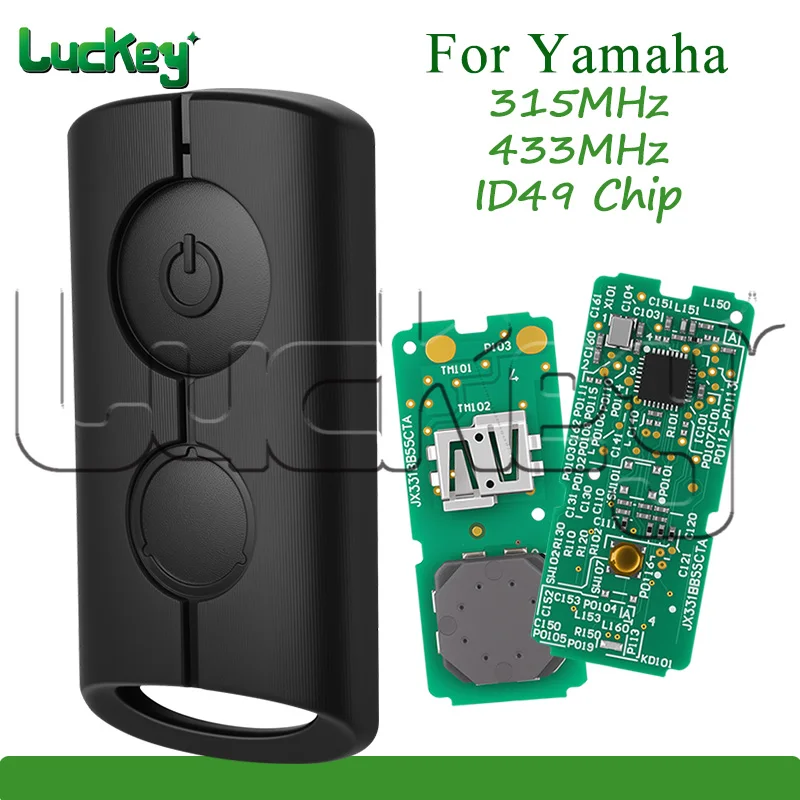 Smart Remote Key Motorcycle for Yamaha JAUNS QBIX NVX NVX155 XMAX XMAX300 AEROX 315/433.92 MHz ID49 Original Moto Scooter Fob