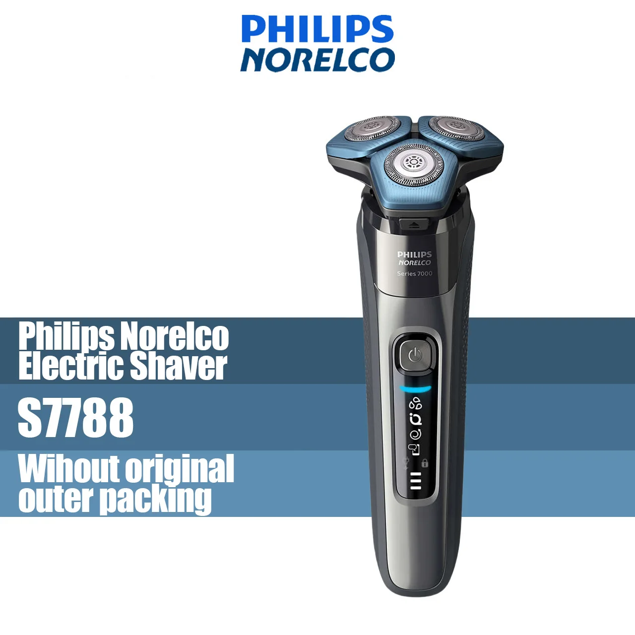 

Электробритва Philips Norelco серии 7100, S7788, влажная и сухая, вращающаяся бритва для мужчин, выдвижной триммер, без оригинальной упаковки