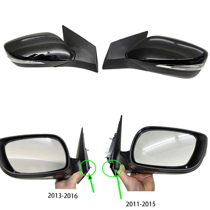 

For Hyundai ELANTRA/​AVANTE 2011-2015 2013-2016 exterior rearview mirror assembly OE:L87610-3X120 R:87620-3X120 6/8-PIN
